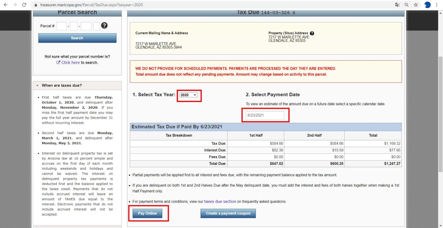 Property Taxes Maricopa 2026